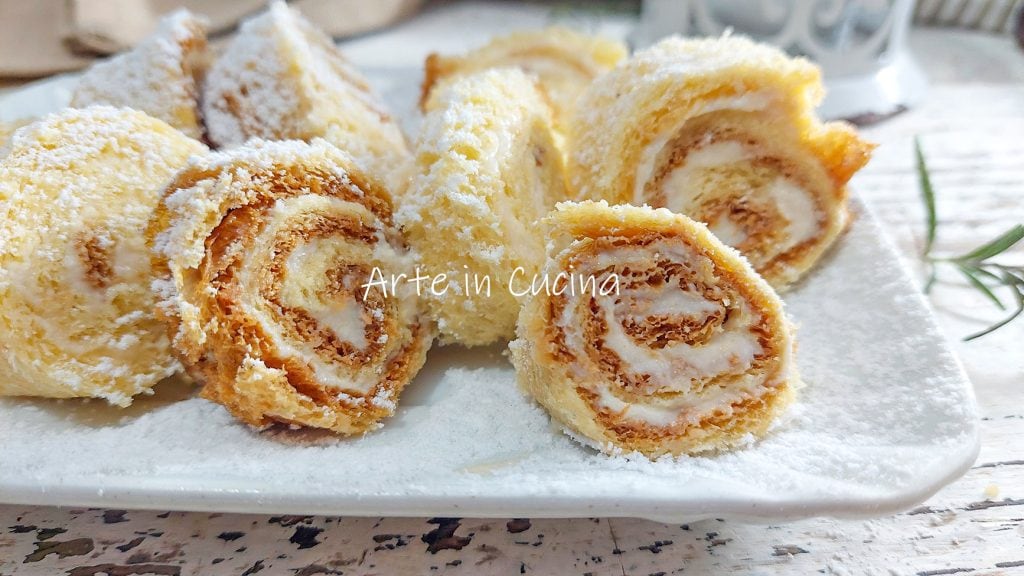 ROULEAUX de PANDORO à la CRÈME et au MASCARPONE