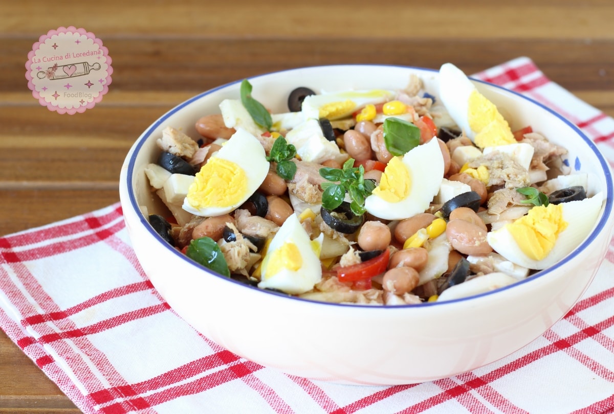 SALADE AVEC HARICOTS, THON ET ŒUFS DURS le plat de l’été