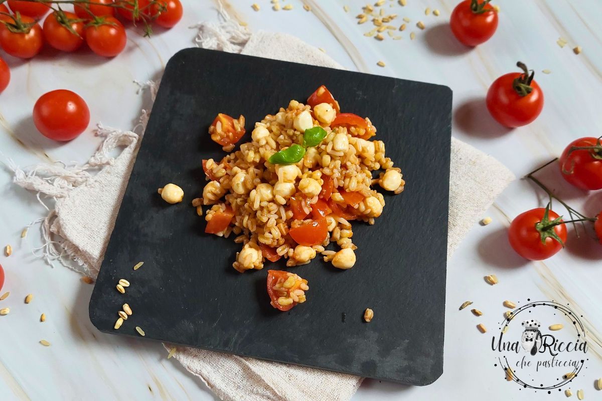 Salade de céréales à la caprese