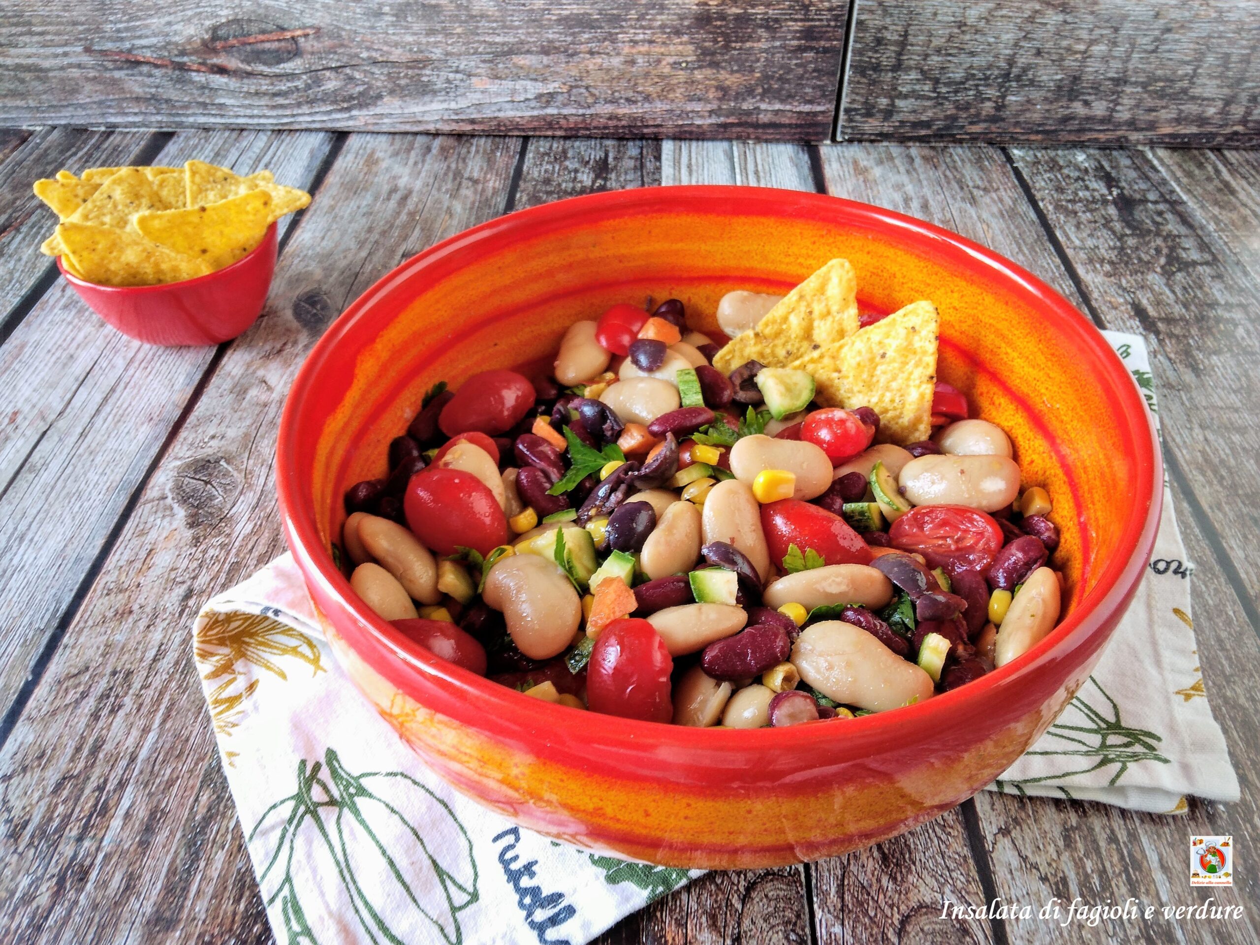Salade de haricots et légumes fraîche et rapide