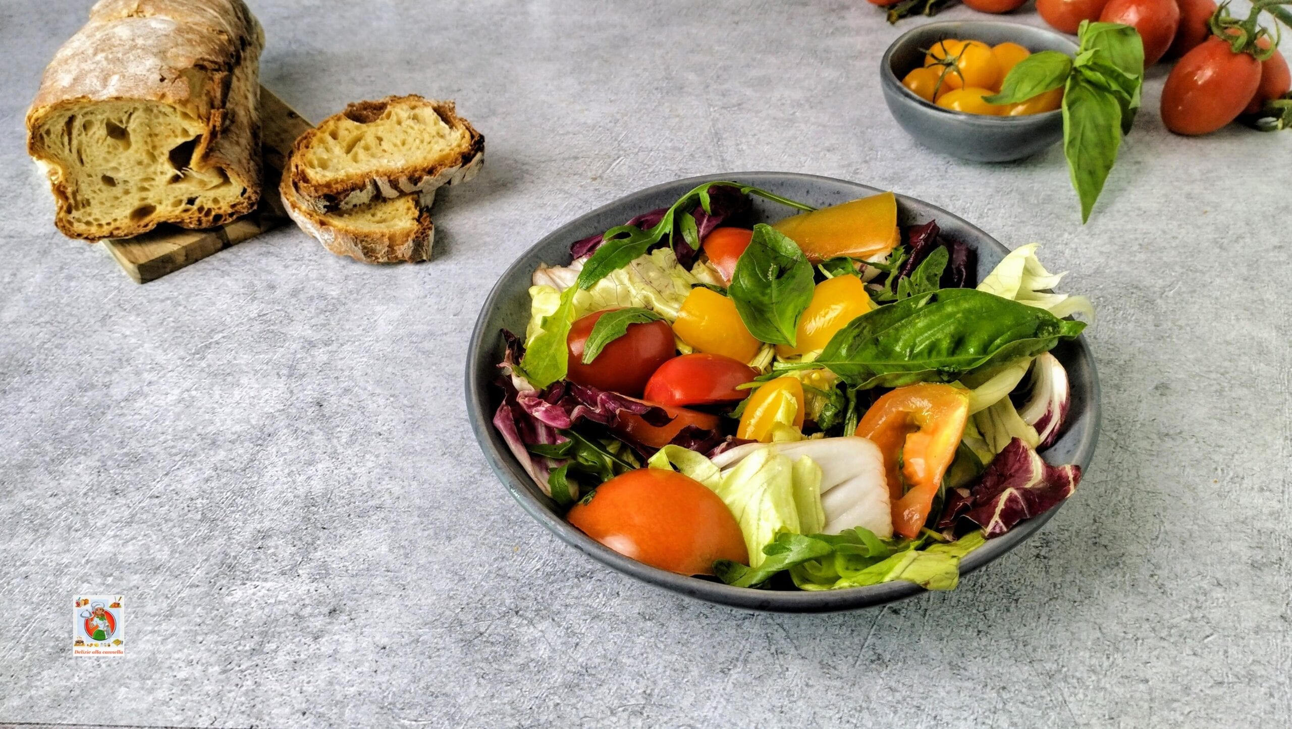 Salade mixte avec tomates : un mélange savoureux de légumes frais et délicieux