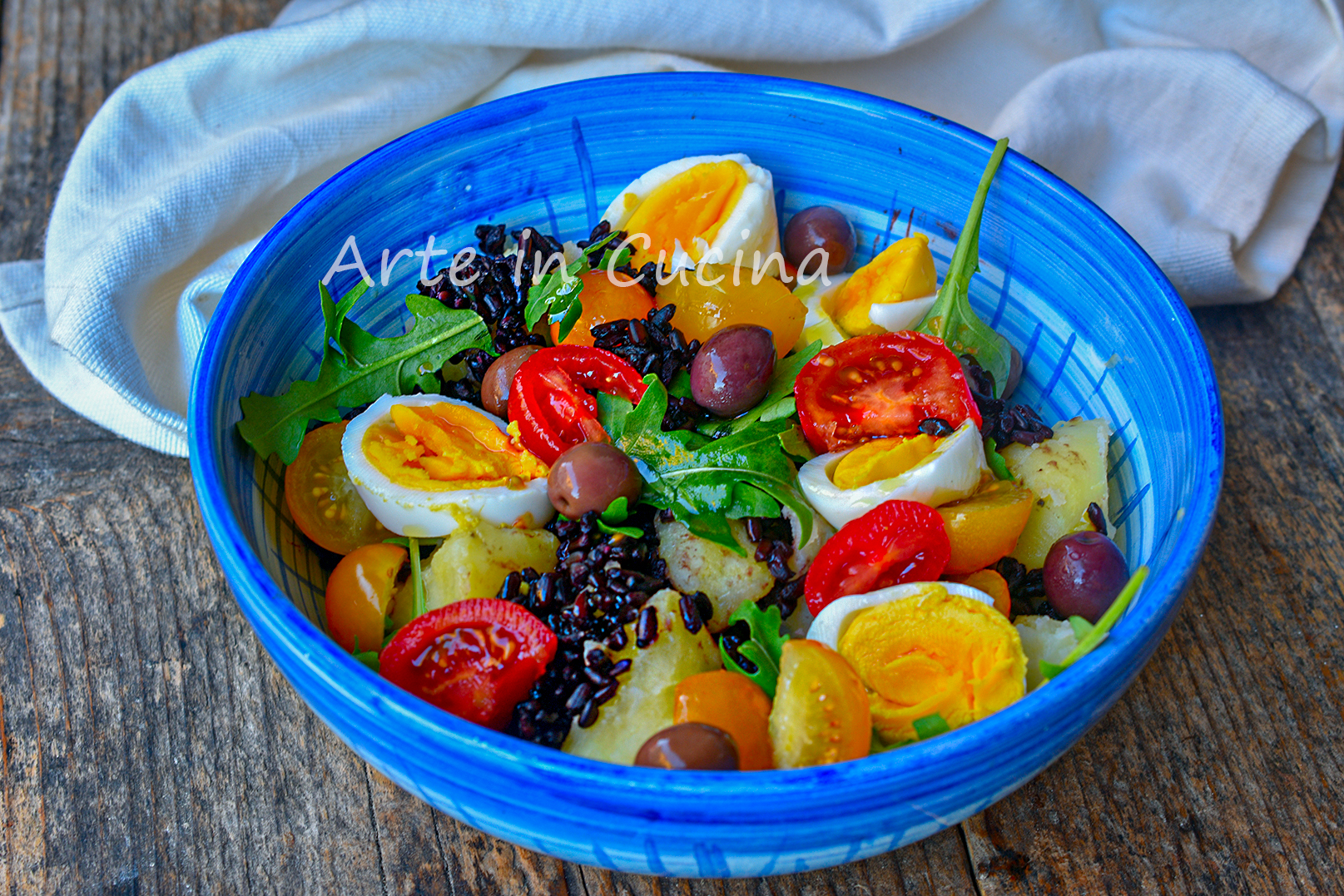 Salade de riz vénéré et pommes de terre