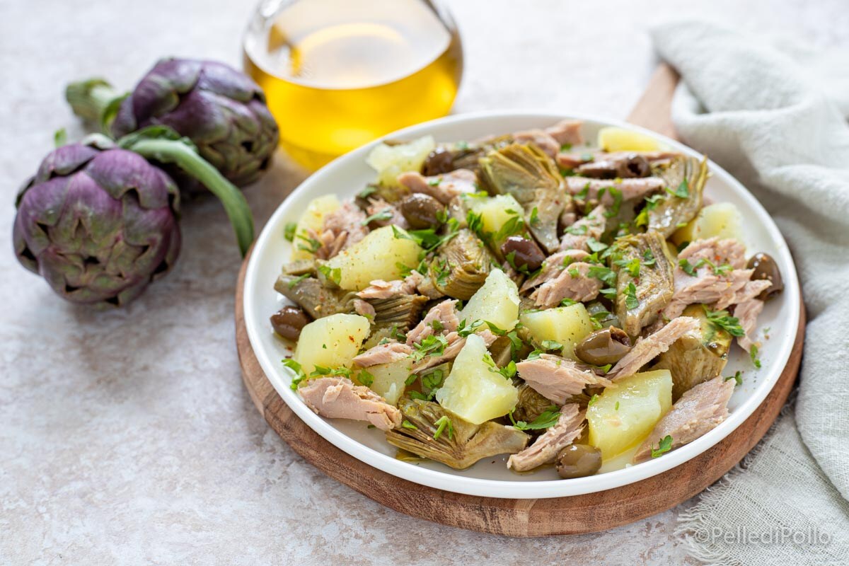 Salade d’artichauts avec thon et pommes de terre