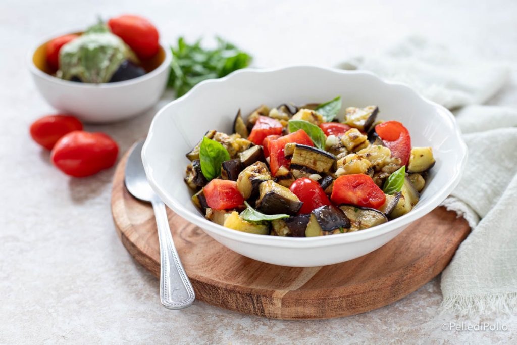 salade d'aubergines et tomates