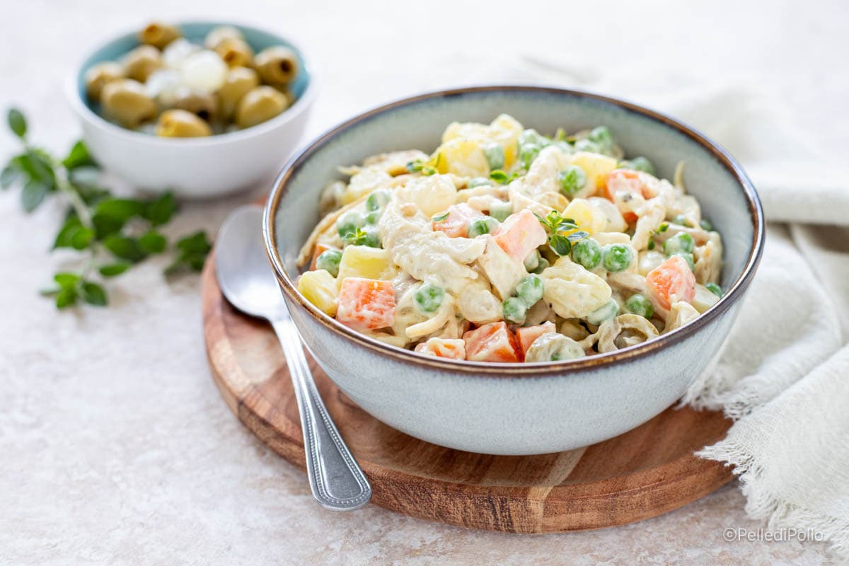 Salade russe avec poulet