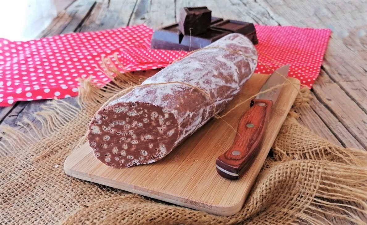 SALAMI AU CHOCOLAT AVEC RIZ SOUFFLÉ CROQUANT
