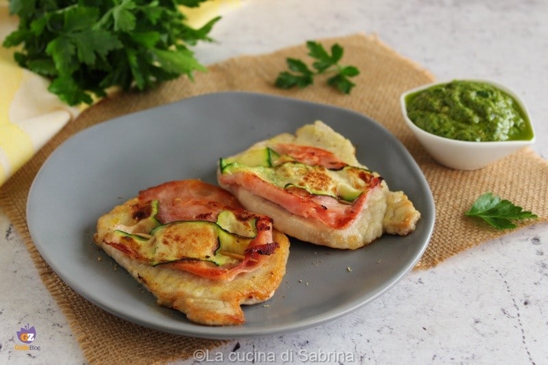 Saltimbocca avec courgettes et jambon