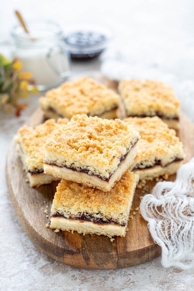 gâteau crumble avec confiture et ricotta