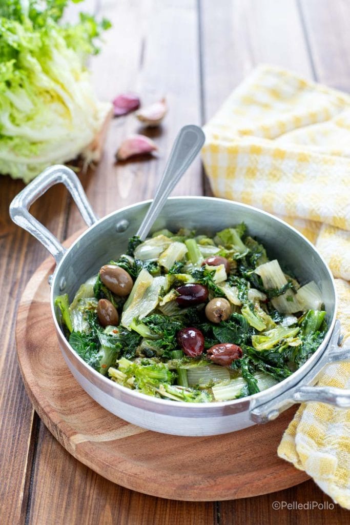 scarole sautées à la poêle