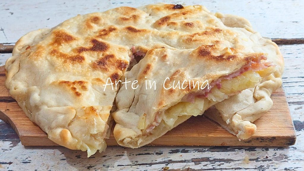 SCROCCHIARELLA POMMES DE TERRE et JAMBON à la poêle