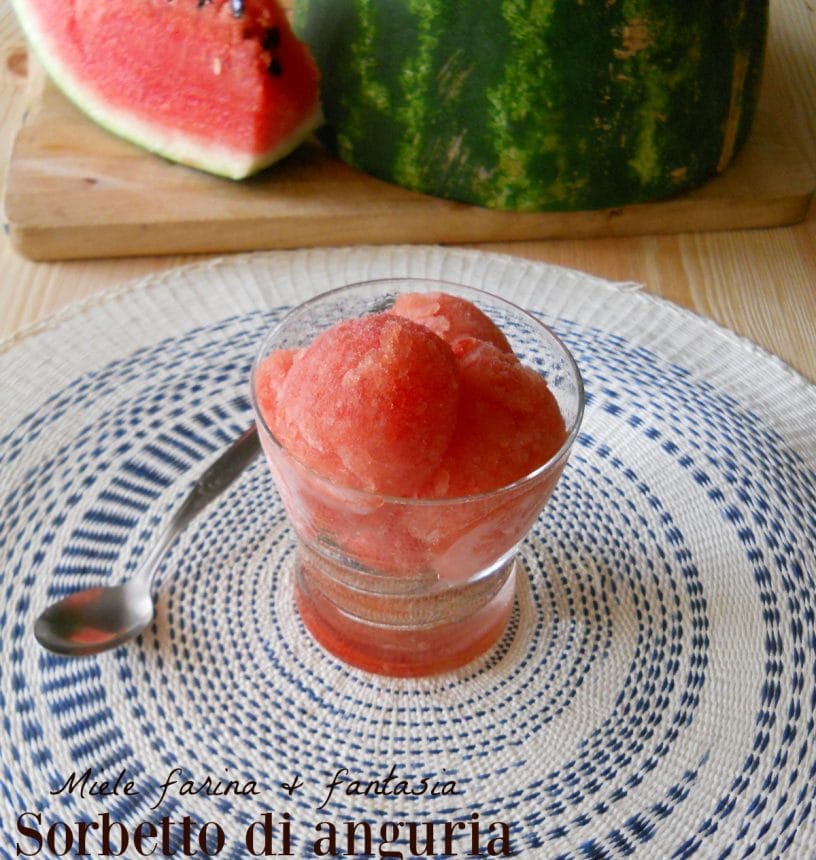 Sorbet à la pastèque sans sorbetière