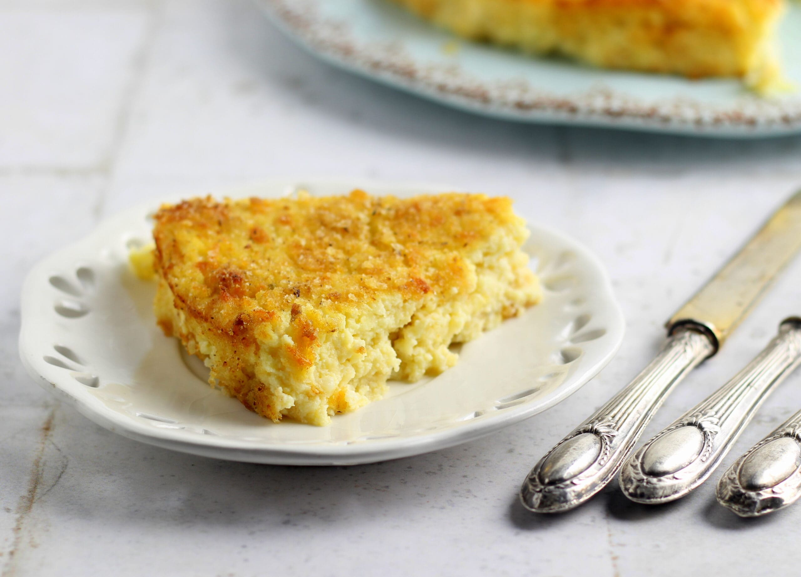 Soufflé de chou-fleur et provolone