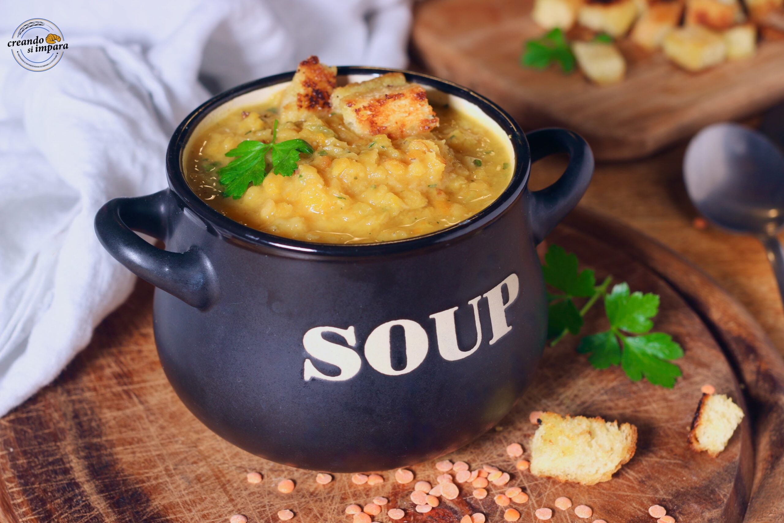 Soupe de lentilles rouges