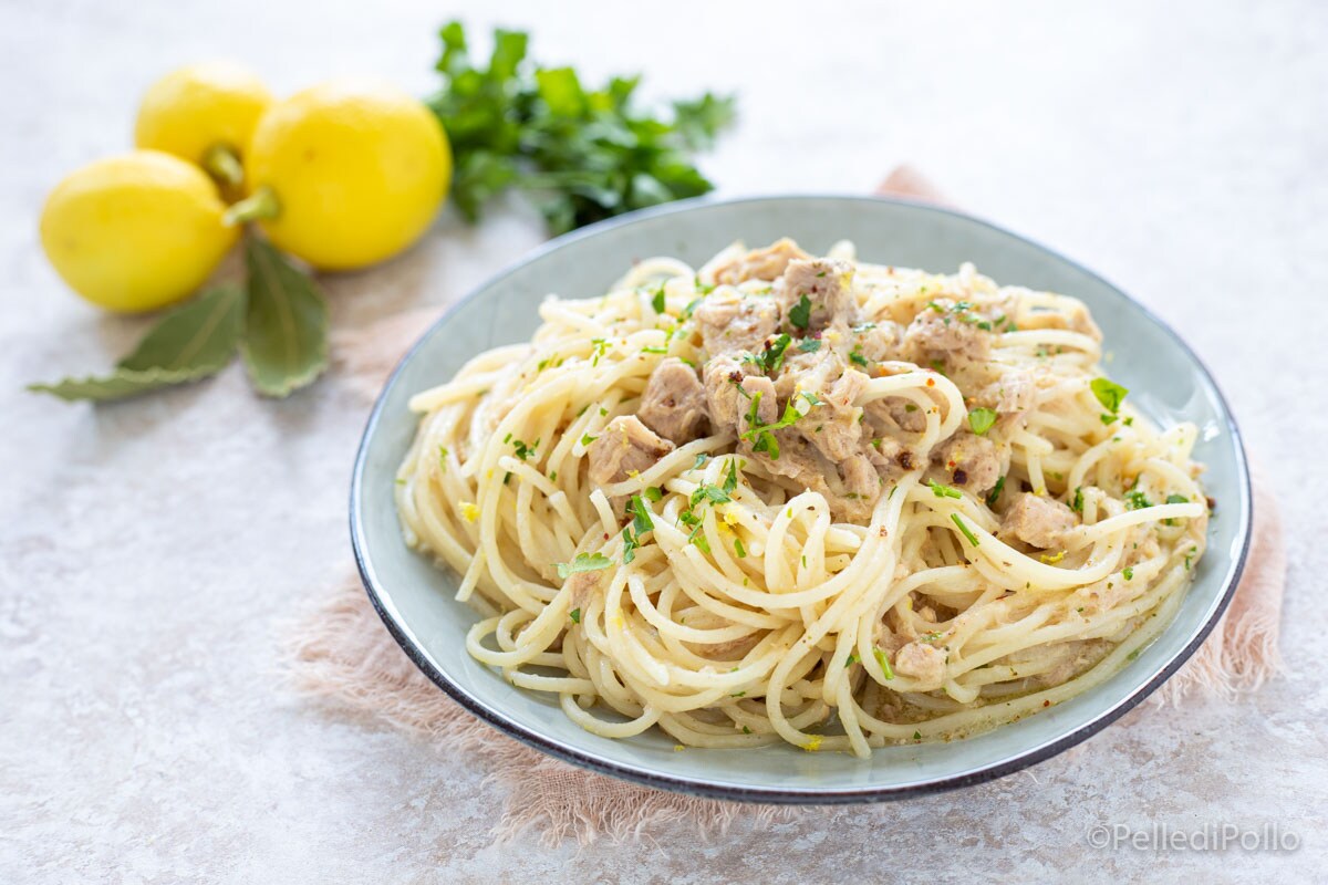 Spaghetti au thon et citron