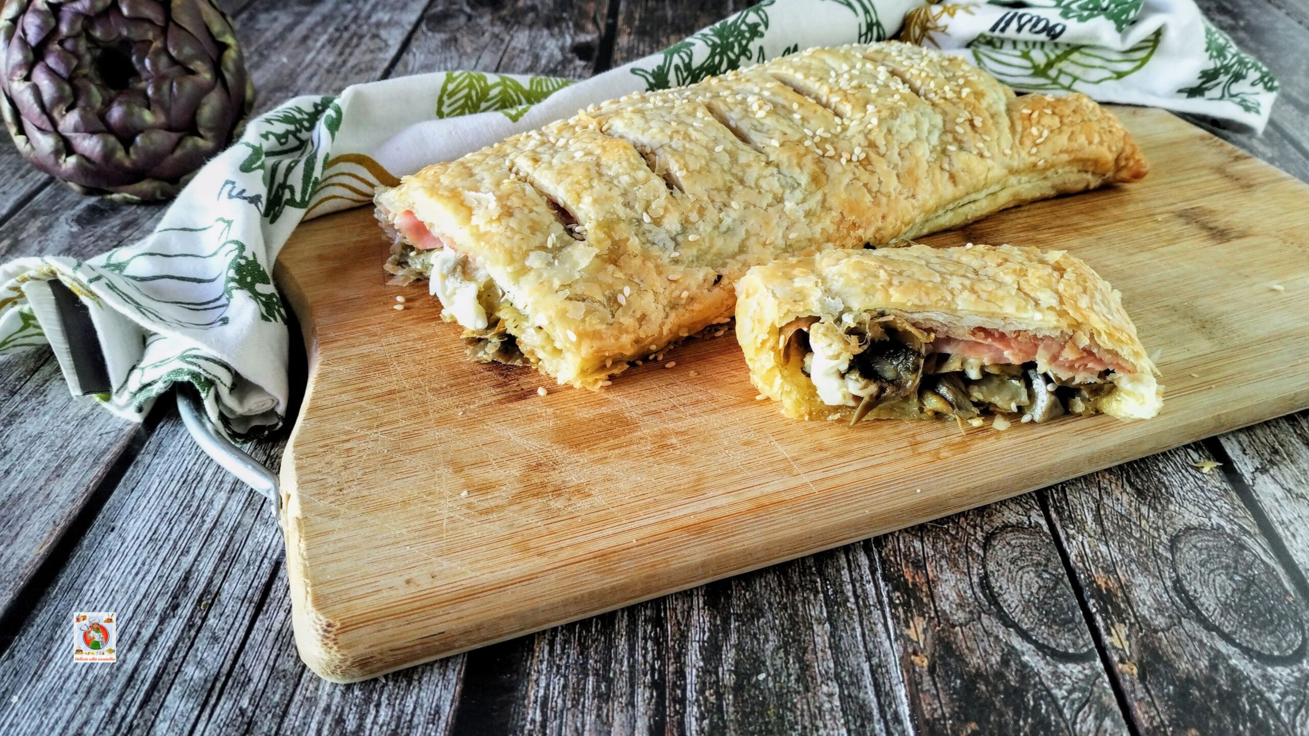Strudel aux artichauts et jambon cuit : le rustique délicieux et filant à essayer tout de suite