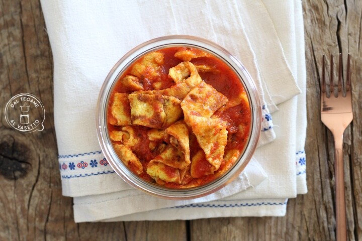 Tagliatelles d’œufs en cuisson sous vide