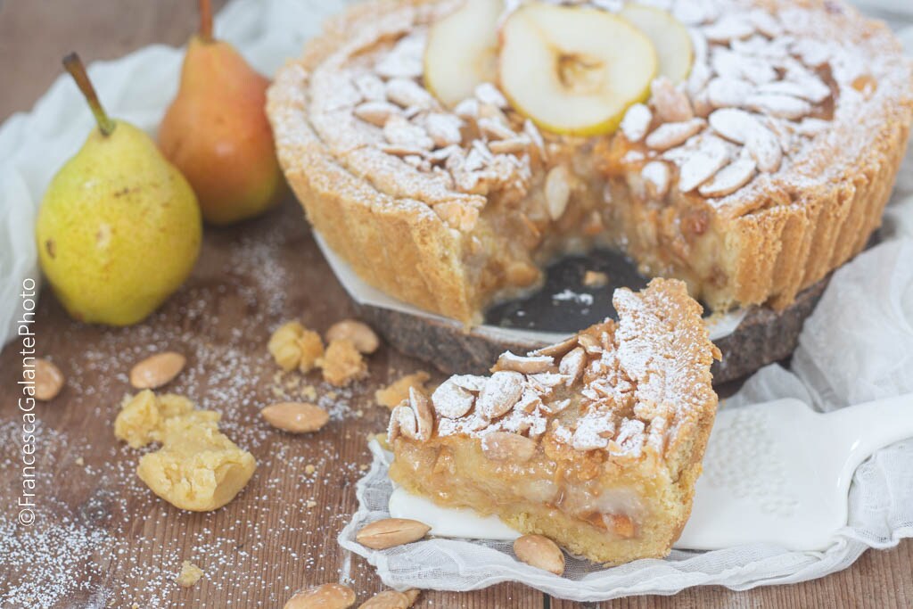 Tarte aux poires et crème frangipane
