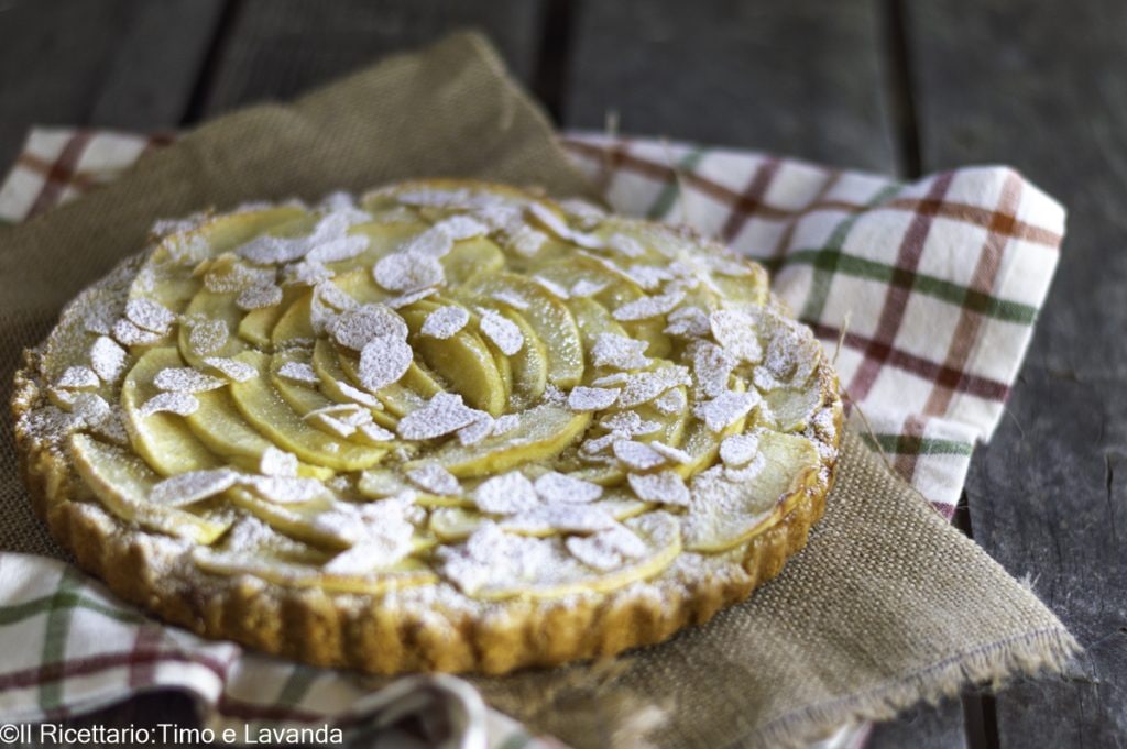 tarte aux pommes et crème à l'orange