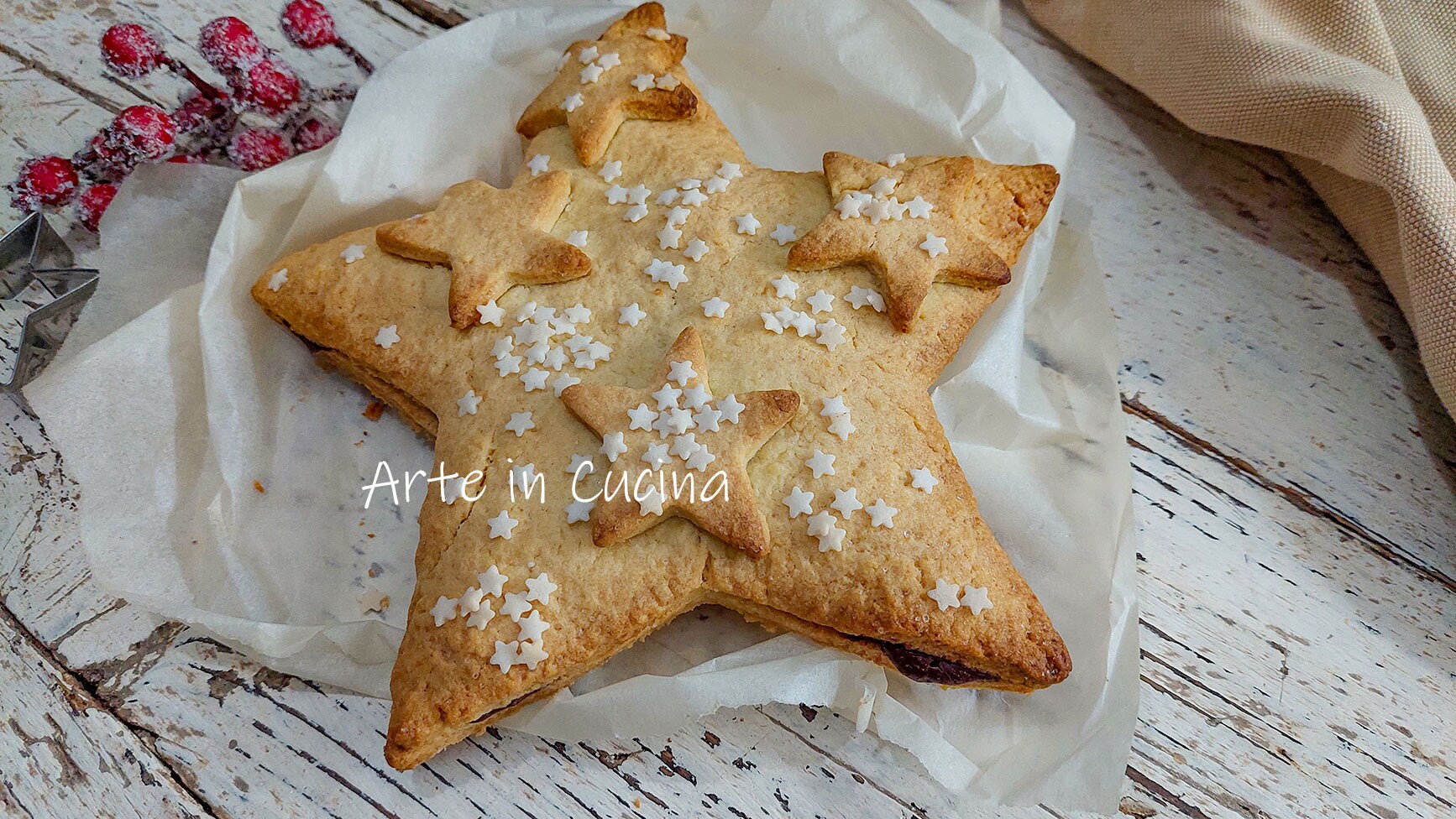 TARTE ÉTOILE de NOËL à la NUTELLA