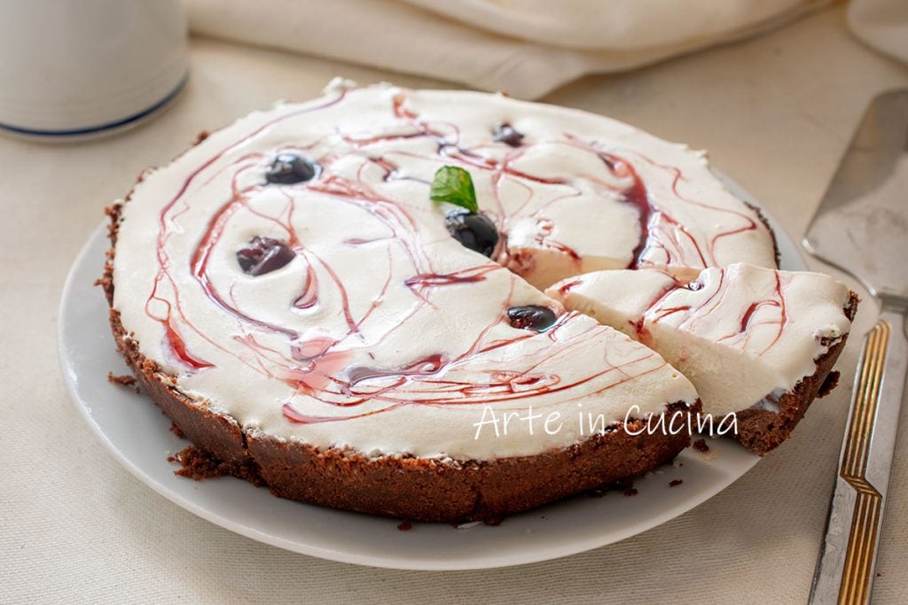 Tarte froide avec griottes