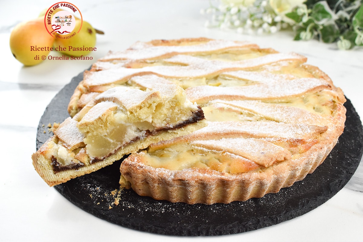 Tarte aux poires et ricotta sans beurre