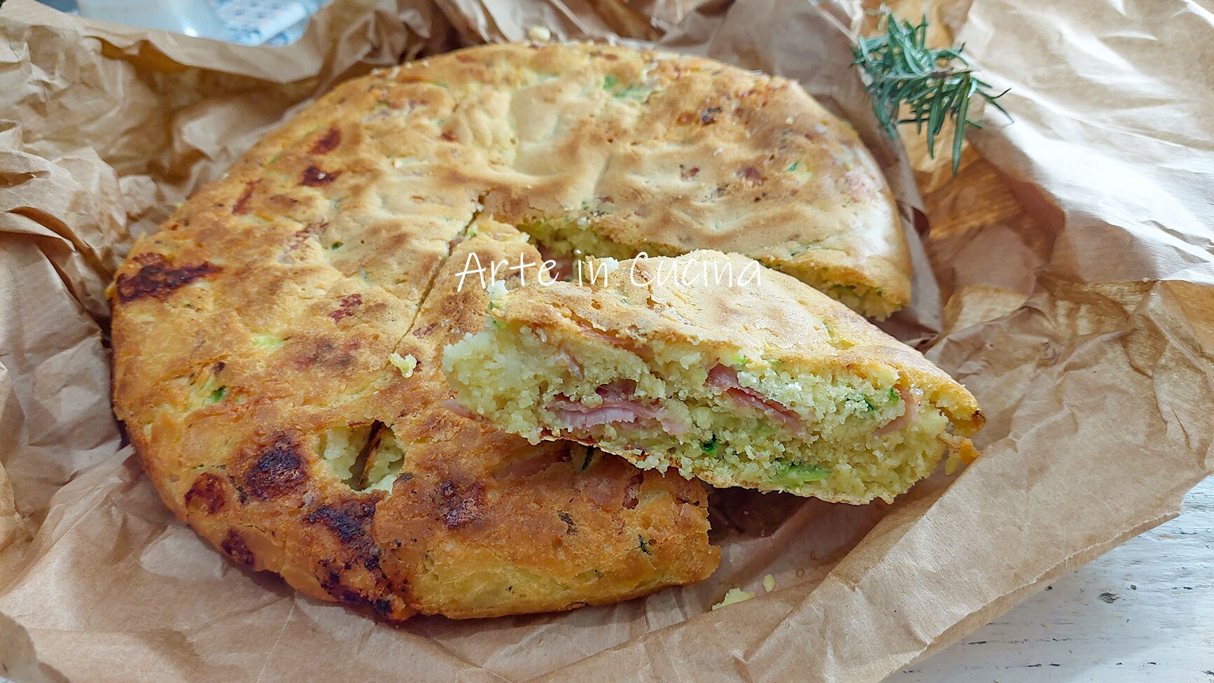 TARTE RUSTIQUE COURGETTES et JAMBON