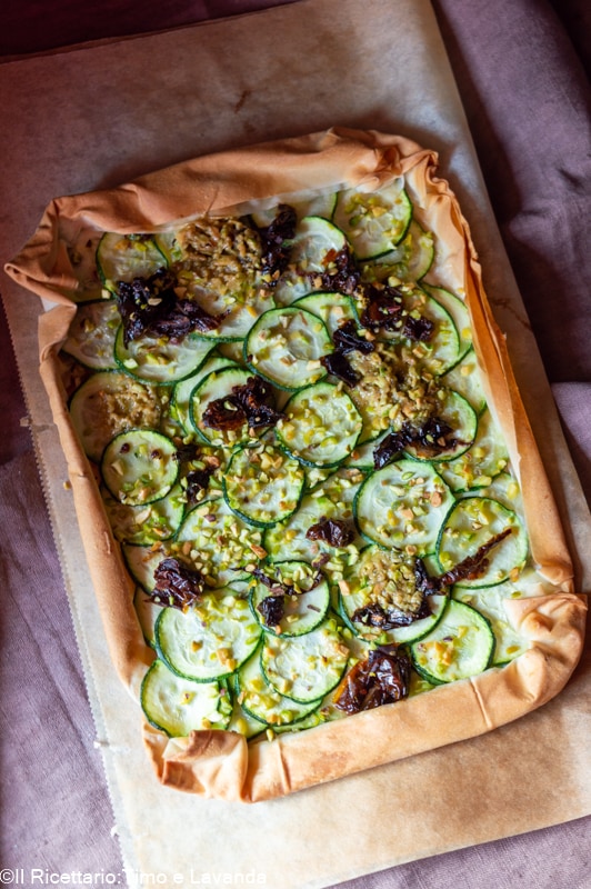 tarte salée aux courgettes et pâte filo