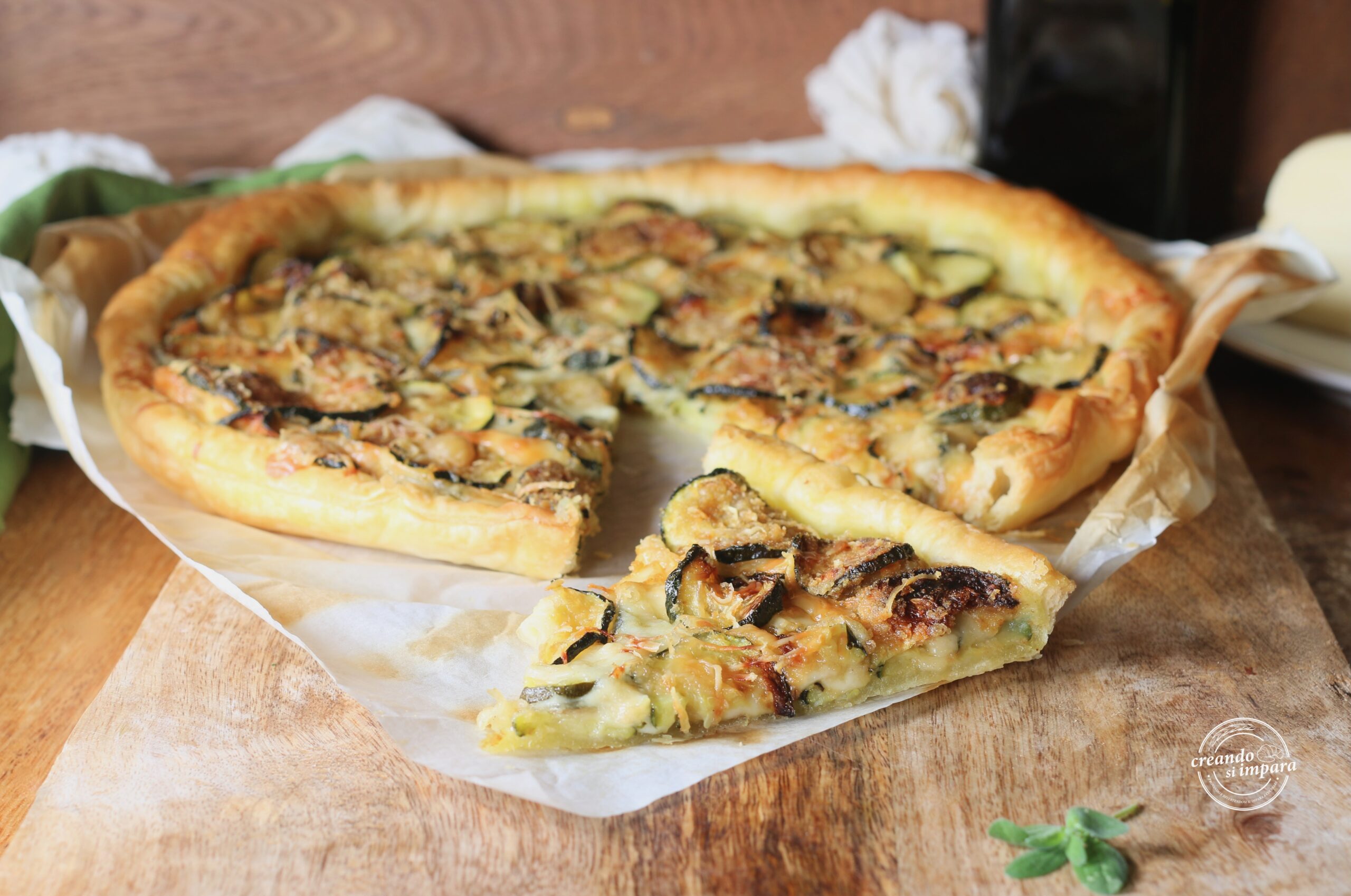 Tarte salée aux courgettes