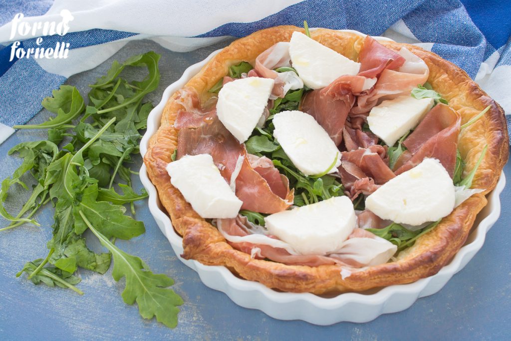 tarte salée jambon cru et mozzarella