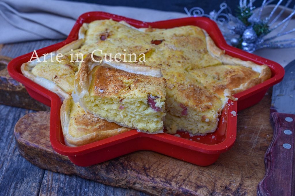 Tarte salée de Noël en étoile