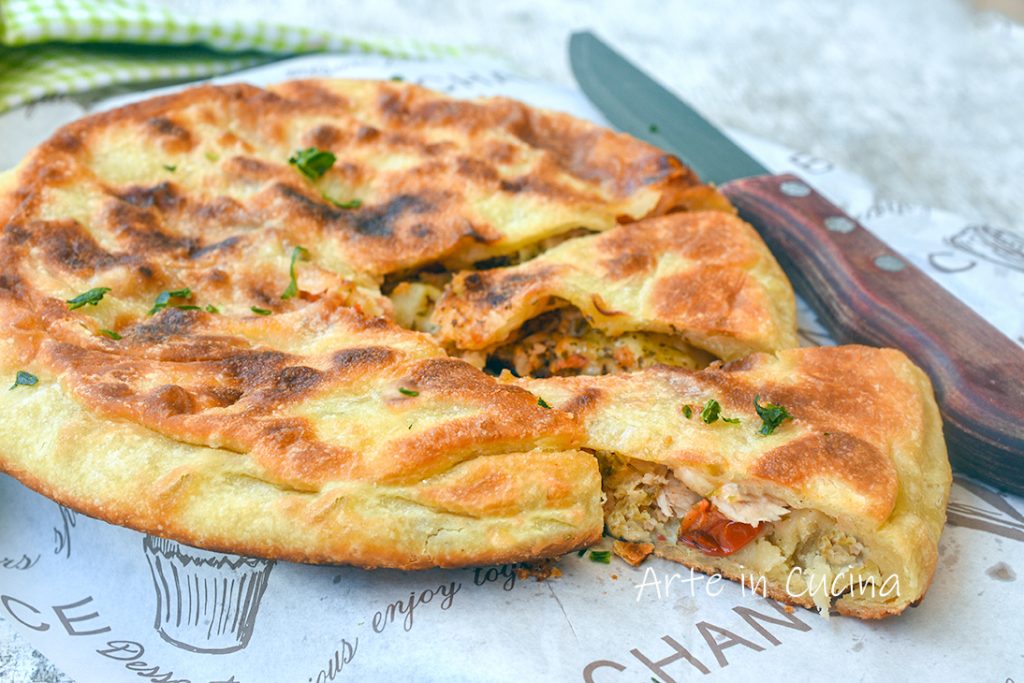 Tarte salée thon tomate à la poêle