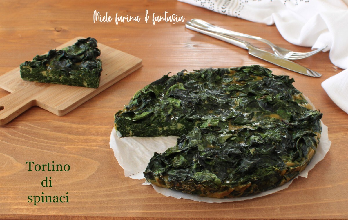 Tarte aux épinards et provola