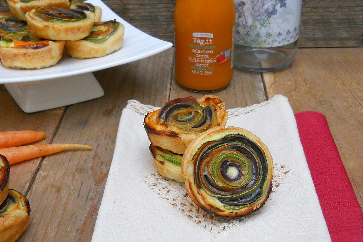 Tartelettes de pâte feuilletée aux légumes