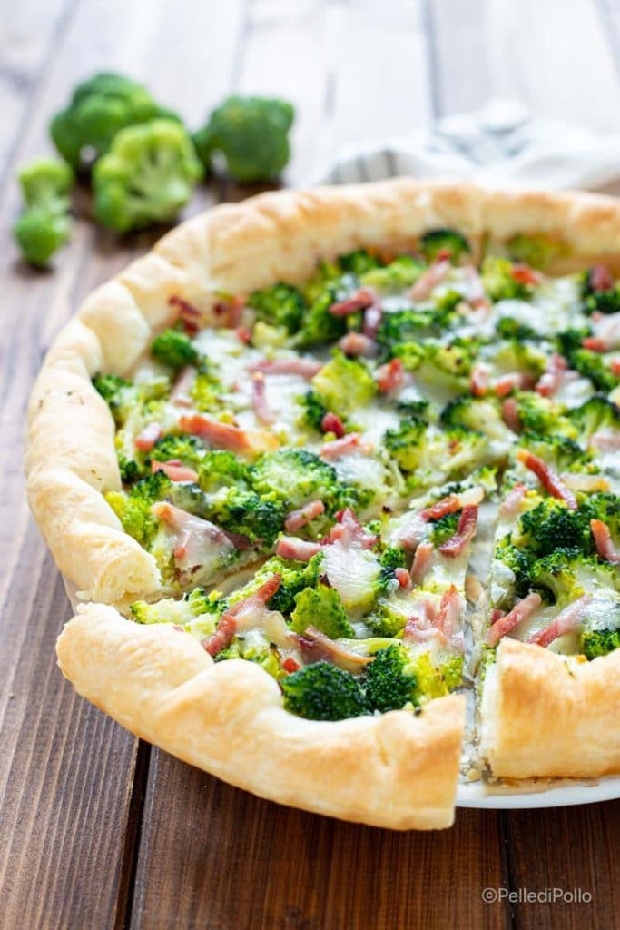 tarte feuilletée aux brocolis et speck