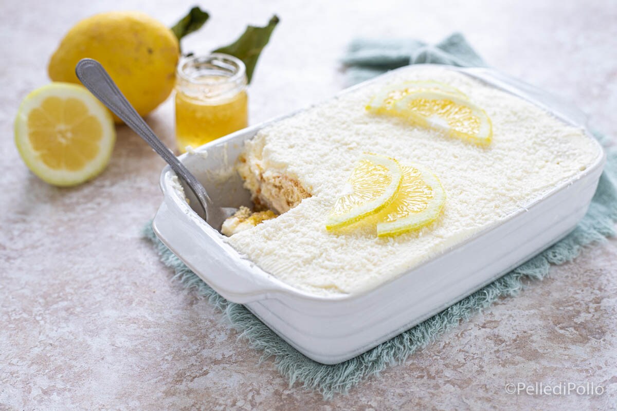 Tiramisu au citron avec crème sans œufs