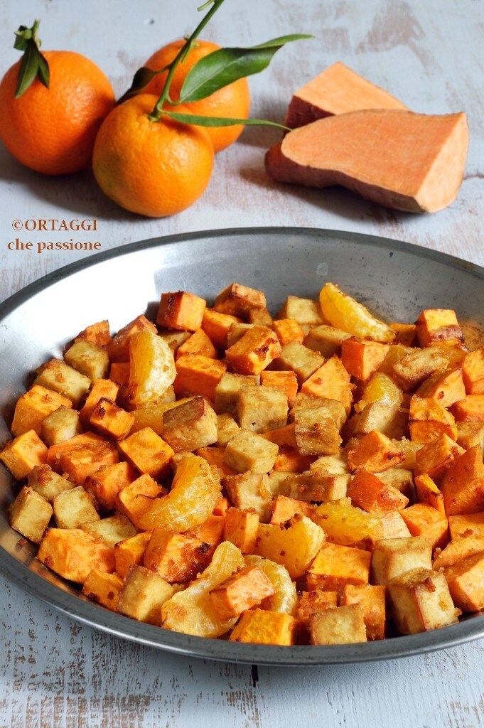 Tofu avec patate douce - plat principal végétalien