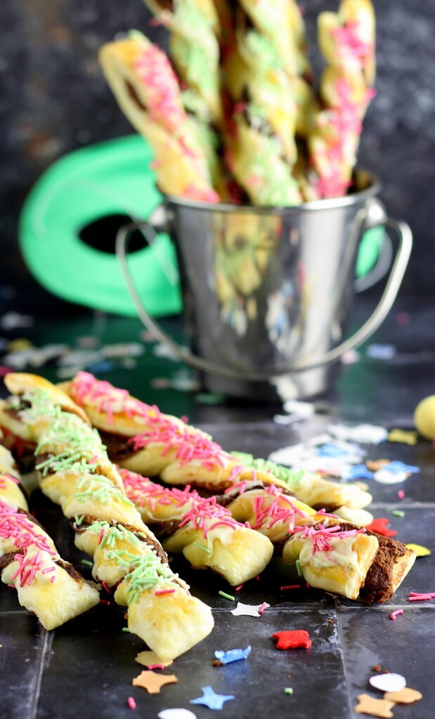 Gressins feuilletés à la crème de noisette