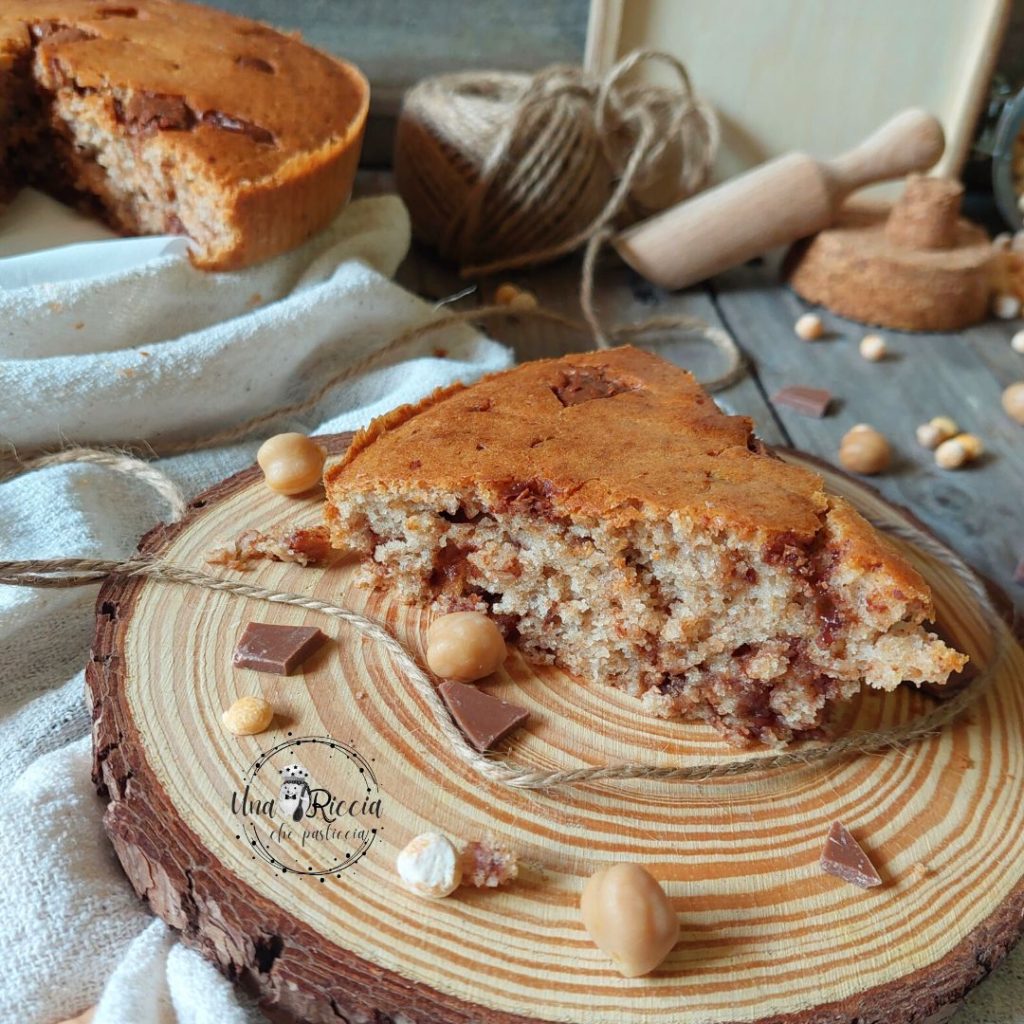 tranche gâteau complet aquafaba et chocolat