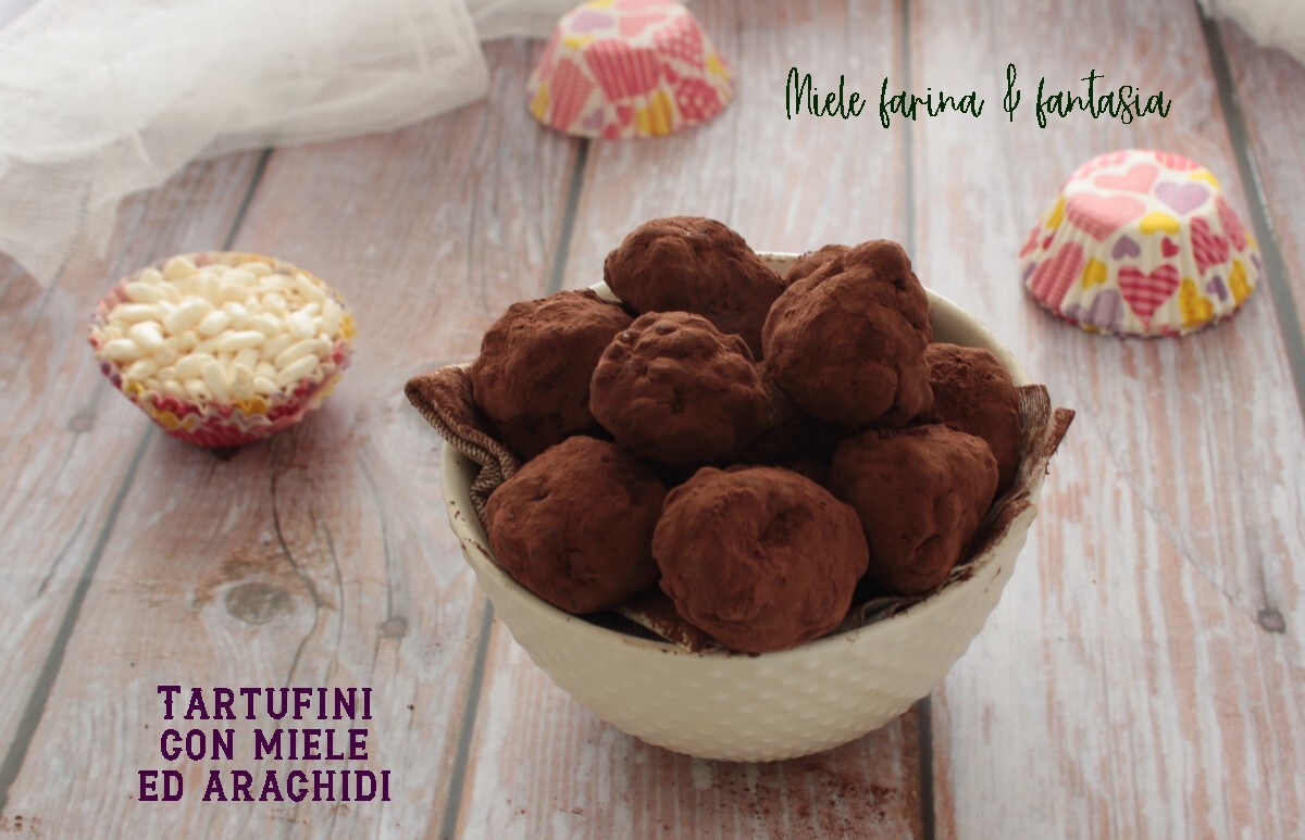 Truffes au miel et aux cacahuètes