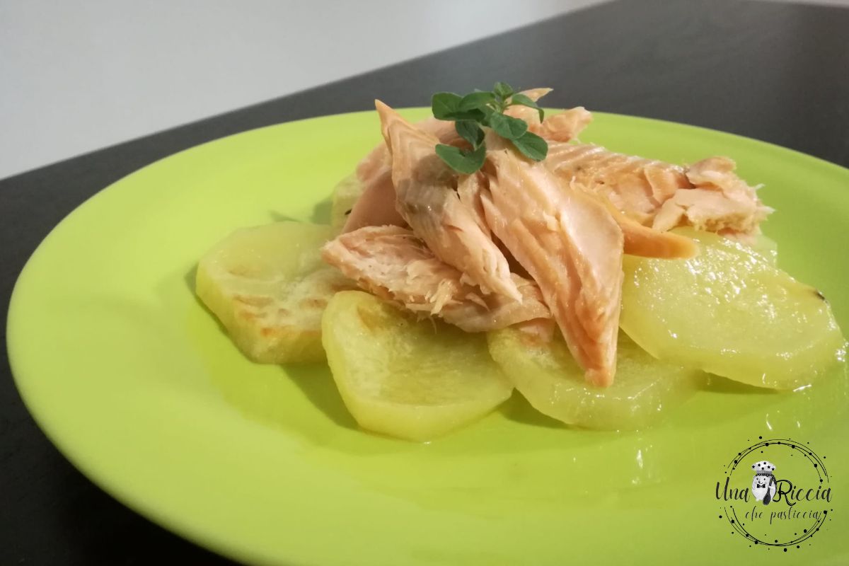 Truite au four avec pommes de terre