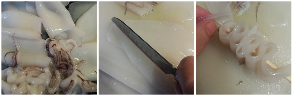 brochettes de calamars panées