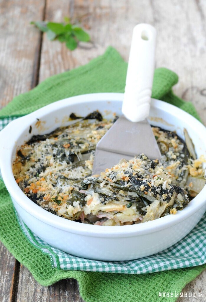 Tarte aux blettes avec scamorza