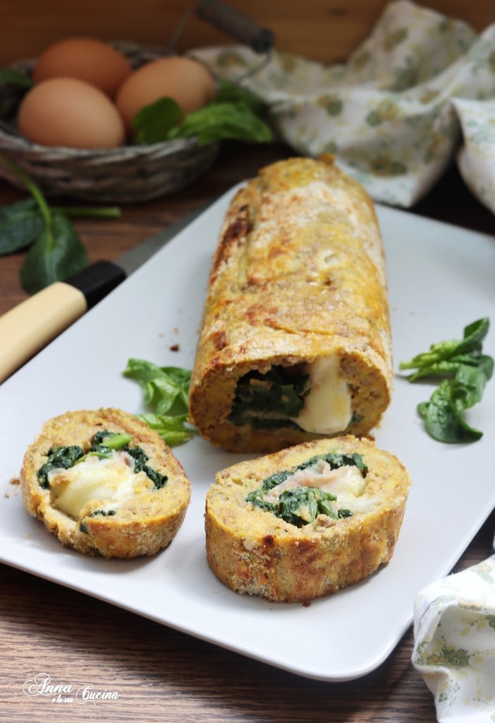 pain de viande farci aux épinards et à la provola