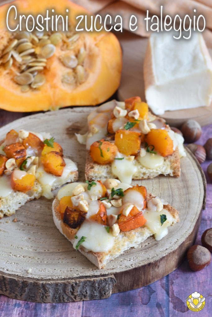 v_ crostini à la courge et au taleggio recette bruschette savoureuses automnales il chicco di mais