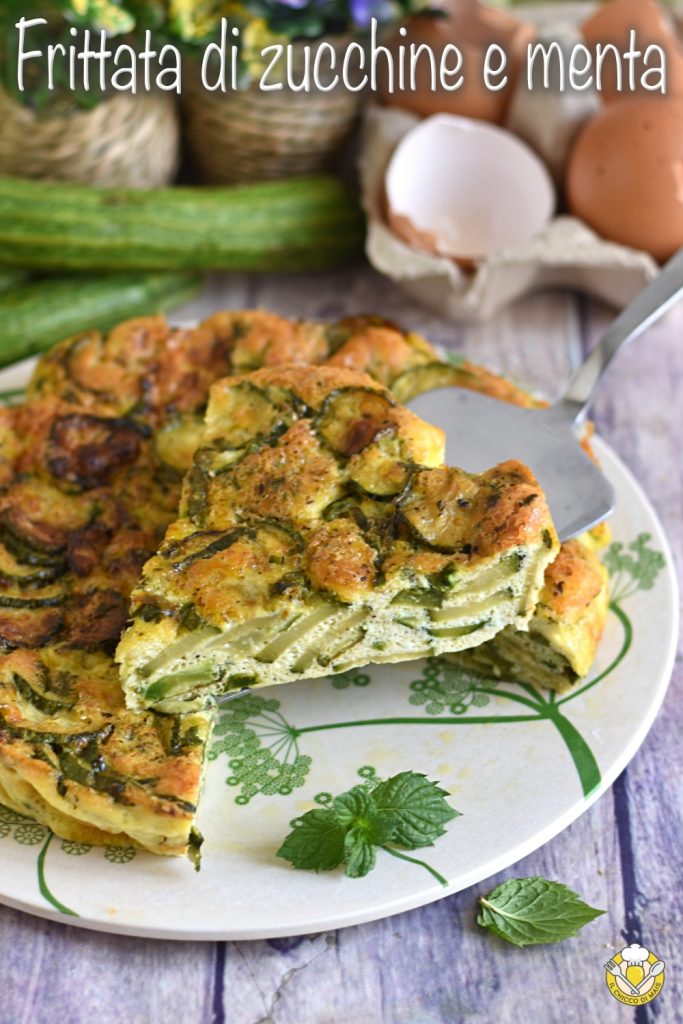 v_ omelette aux courgettes et à la menthe au four ou à la poêle haute moelleuse savoureuse il chicco di mais