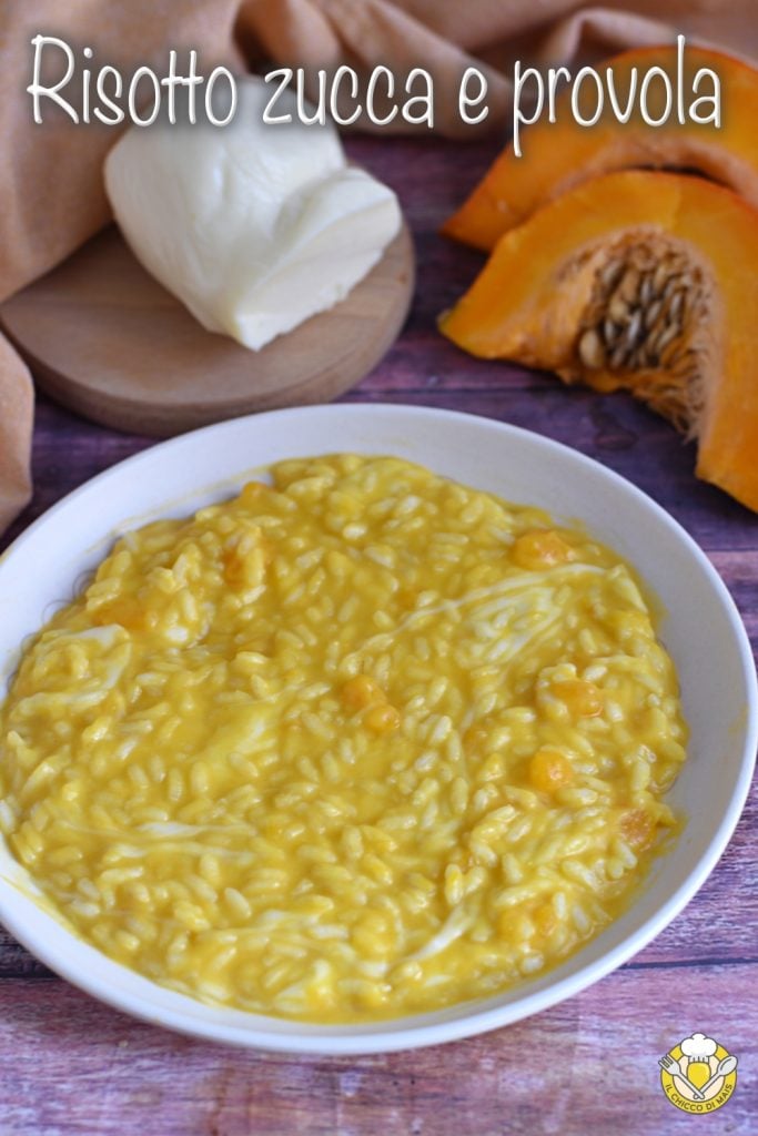 v_ risotto à la citrouille et provola crémeux et filant recette automnale le grain de maïs
