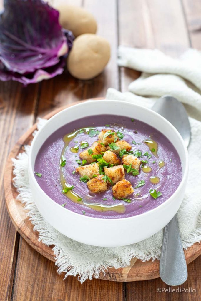 velouté de chou rouge et pommes de terre