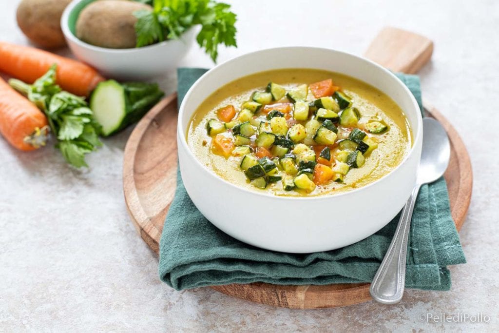 velouté de courgettes et carottes