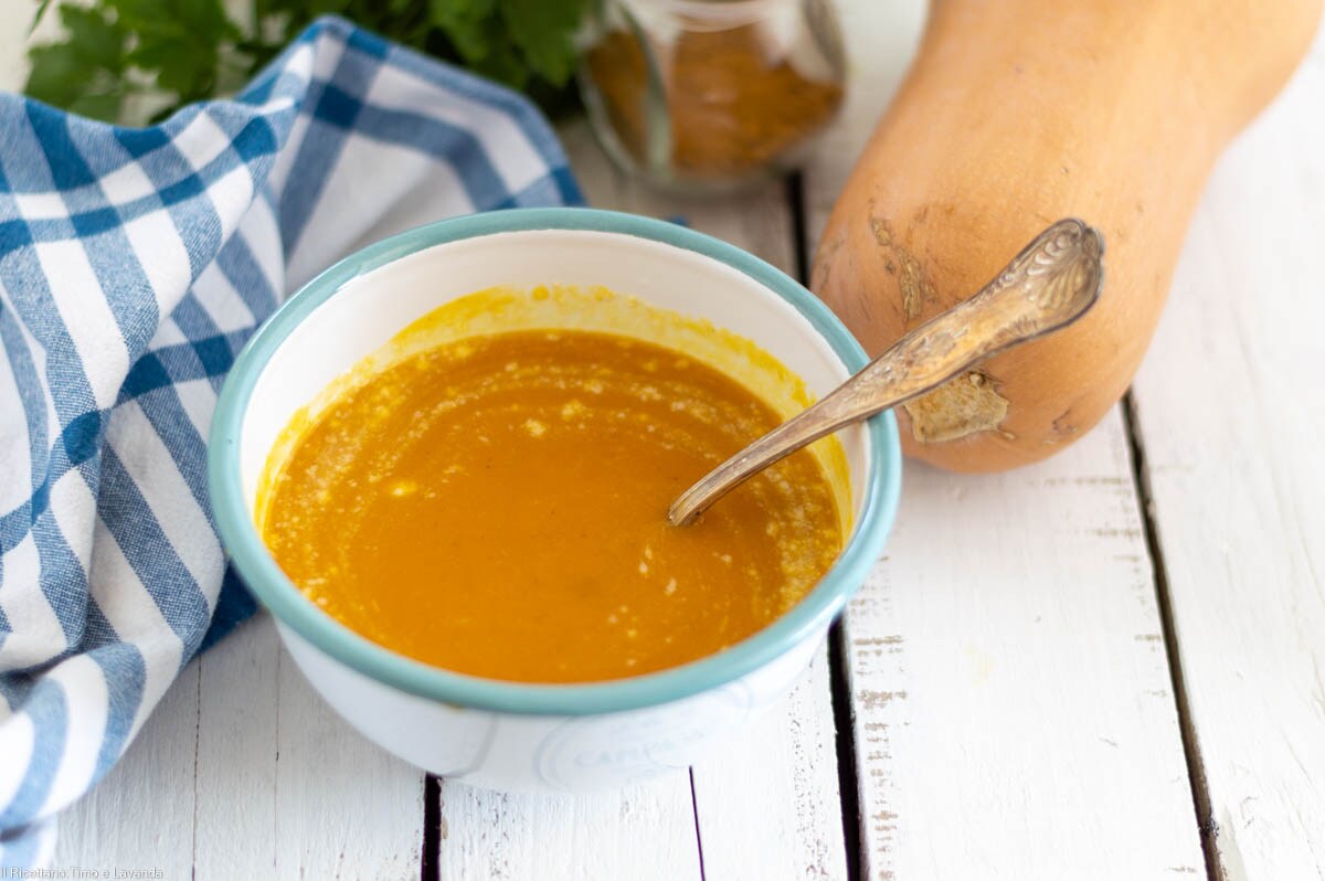 Velouté de potiron et lait de coco