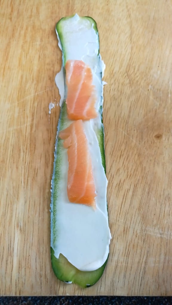 Courgettes farcies avec saumon fumé